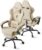 Gaming Chairs – Huracan Gaming Chair with Massage Lumbar Support, Adjustable Armrests, Gaming Chair, Ergonomic Gamer Chair with Footrest, Velvet Fabric, 90-160° Backrest Adjustable Gaming Chair, 150 kg (Beige)