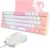 Gaming Tastatur & Maus – Wired Gaming Keyboard & Mouse Set with 61 Keys RGB Backlit, Mouse Pad, 7 Colour Breathing Light Mouse, 3600 DPI for PS4 Windows PC Mac Laptop (White)