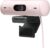 Webcam – Logitech Brio 500 Full HD Webcam with Auto Light Correction, Point Mode, Dual Microphone + Noise Cancellation Webcam Cover for Microsoft Teams, Google Meet, Zoom, USB-C Cable – Pink