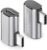 deleyCON USB-C Adapter Winkel 90 Grad (2 Stück) 40Gbps, 240W, 8K60Hz, Aluminium Gehäuse, Typ C Stecker auf Buchse Kompatibel mit Smartphone Tablet Laptop Notebook PC Switch UVM.
