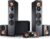 Teufel UlLTIMA 40 Surround Power Edition 5.1-Set – Heimkino Lautsprecher 5.1 Soundanlage mit riesigem Subwoofer (optional kabellos ansteuerbar), Bassreflex, 3-Wege-System – Schwarz