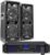 MAX26 PA Anlage Komplett Set, 1200 Watt DJ Boxen Set Lautsprecher mit Verstärker und Kabel, Lautsprecherset, Karaoke Set, Soundanlage, Musik Boxen, PA Komplett Set – Schwarz