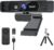 Spedal 4K Webcam – 8 MP Ultra HD mit 4× Digitalzoom & 120° Weitwinkel, Dual Noise-Cancelling-Mikrofone, Fernbedienung & Stativ, Plug & Play (USB-A/C) für Zoom, Skype, Teams & Streaming