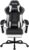 Gaming Chairs – SUKIDA Gaming Chair, Ergonomic Gaming Chair with Footrest, Racing Gamer Chair 90-135° Adjustable Backrest, Computer Chair Height Adjustable Lumbar Support, Black White