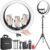 Streaming-Equipment – NEEWER Ring Light RP19H 19 Inch with Stand and 3 Phone Holders, 2.4G Control, 1% Continuous Dimming, LCD and Touch Control, 42W CRI 97+ 2540 Lux, for Streaming Home Office Zoom Call Lighting