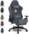 Gaming Chairs – Symino Gaming Chair, Breathable Office Chair Made of High-Quality Fabric, As Soft as Fur, Ergonomic PC Chair, Adjustable and Rotating Desk Chair with Footrest, Grey