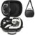 Harter Tragekoffer Kompatibel mit Meta Quest 3S/ 3 Mixed Reality Headset, VR Gaming Headsets Reise Speicher Halter Tasche für Touch Controller und Zubehör mit Schultergurt und Tasche für Schwarz