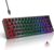 TECURS Mechanische Gaming Tastatur, Mechanische Tastatur 60 Prozent QWERTZ Rote Schalter für PC Gamer und Arbeits, 61 Tasten Kabelgebundene Tastatur für PC Windows/PS5/PS4, Schwarz