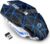 Uiosmuph T12 Wireless Gaming Maus, 2.4G LED Wiederaufladbare Kabellose Optische Silent Maus, Ergonomischer Griff,3 DPI Einstellbar für MAC/PC/Notebook/Computer (Starry Schwarz)