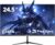 Gaming PC & Gaming Monitors – CRUA 24,5 Zoll 240Hz Gaming Monitor, FHD 1080P mit DP1.4 & FreeSync, 1ms Reaktionszeit, 120% sRGB, Einstellbare Höhe & Neigung, Vertikales Display für PC/Konsole – HDMI & DP