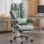 Gaming Chairs – Efomao Ergonomic Office Chair, Polyurethane (PU) Leather Executive Chair, Office Chair 150 kg with Footrest and Lumbar Support, Adjustable Chair with High Backrest, Light Green