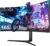 Z-Edge 34 Zoll Ultrawide Curved Gaming Monitor 165Hz (DP) 100Hz (HDMI) 1ms MPRT, 21:9 WQHD 3440×1440 R1500 Curved Bildschirm, Höhenverstellbar, FreeSync, HDMI, DisplayPort, RGB-Licht – Schwarz