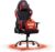 Gaming Chairs – seenda GCPro-20 Gaming Office Chair Heavy Duty 181 kg BIFMA Certified Full Metal Frame 145° Adjustable Backrest Carbon Look High Density Foam Black/Red