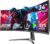 Gawfolk 34 Zoll Ultrawide Curved 120Hz Gaming Computer Monitor 1500R PC-Bildschirm 21:9 UWQHD (3440 x 1440), G-Sync, 178° Betrachtungswinkel, 128% sRGB, DisplayPort, HDMI, kompatibel mit Wandmontage