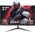 Gaming PC & Gaming Monitors – CRUA Curved Gaming Monitor 27 Inch 280Hz, FHD 1080P 1800R PC Monitor, 1ms GTG with FreeSync, Low Motion Blur, Eye Protection, VESA, DisplayPort, HDMI, Black