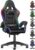 Gaming Chairs – bigzzia Gaming Chair with LED, Gaming Chair, Ergonomic PC Chair with Headrest, Gaming Chair RGB Light Lighting Computer Chair, Gamer Chair for Teenagers and Adults, Black