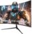 Gaming PC & Gaming Monitors – CRUA Curved Gaming Monitor 27 Inch 100Hz, Full HD 1920 x 1080P 1800R, Frameless PC Monitor, 1ms GTG, FreeSync, Low Motion Blur, Eye Care, VESA, DisplayPort, HDMI