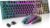 T3 Drahtlose Tastatur Maus Combo, orange beleuchtete 2.4G wiederaufladbare mechanische Feel Tastatur + 2400DPI 6 Tasten Optische LED-Maus + kostenlose Gaming-Mauspads (schwarz / orange)