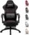 Gaming Chairs – Dowinx Gaming Chair with Spring Cushion, Racing Gamer Chair with Massage Lumbar Support, Ergonomic Gaming Chair with Footrest, Office Chair, PU Leather, Black