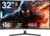 Z-Edge 32 Zoll QHD Curved Gaming Monitor 165Hz 1ms MPRT 2K 2560×1440 16:9 VA 1500R Curved Bildschirm, 280cd/m² Helligkeit, FreeSync, DisplayPort (165Hz) & HDMI (144Hz), Schwarz