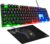 Gaming Tastatur & Maus – G-Lab Combo Yttrium Keyboard and Mouse Set 3 in 1 Combination with QWERTY Gaming Keyboard 105 Keys Gamer Mouse 2600 DPI Gamer Mouse Pad PC/PS4/PS5
