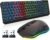 KLIM Blaze & Chroma – NEU – Tastatur Maus Set Kabellos QWERTZ- Flach, Ergonomisch – Maustastatur für PC, Eingebauter, langlebiger Akku