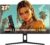 Gaming PC & Gaming Monitors – GAMEPOWER Kaze T20 Gaming Monitor 27 Inches, 200Hz 0.5ms, FullHD 1080P Fast IPS, Ambient Night Light, Integrated Headset Holder, Frameless, FreeSync G-Sync, 130% sRGB, with Speaker