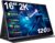 UPERFECT 16 Zoll 2K 120Hz Portable Gaming Monitor mit 2560 * 1600 1200:1 Kontrast 400 Nits IPS Bildschirm Mini HDMI USB C für PC Laptop Xbo Switch, Tragbarer Display VESA-kompatibel