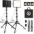 Streaming-Equipment – Video Light Set, 2-Pack 25 x 20 cm 15 W LED Studio Photo Light, Dimmable 2800-6500K Camera Light for Video/Streaming Selfies/Portraits Indoor, Light with 160 cm Tripod/Type C Adapter (1 Pack)