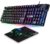 EMPIRE GAMING – 3-in-1-Pack MK800 – Tastiera Gaming QWERTY Italiana RGB 105 Tasti 19 Tasti Anti-Ghosting – Gaming-Maus RGB Ergonomico 2400 DPI – Tappetino per Mouse – PC PS4 PS5 Xbox One/Series Mac