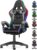 Gaming Chairs – LED Gaming Chair, with Shimmering Light Bar, with Headrest, Lumbar Support, Adjustable Height and Tilt, 130 kg Load Capacity, Desk Chair for Gaming and Office, Black-Grey