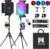 Streaming-Equipment – Niceveedi 15 Inch RGB Video Light, 2-Pack 40W LED Photo Light with Remote Control and Mobile Phone Holder, 2700K-6500K Studio Panel Light with RGB/CCT/HSI/Scene Mode for YouTube/TikTok/Live Streaming