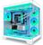 PC Gehäuse- vorinstalliert 9 ARGB-Lüfter, ATX Mid Tower Gaming Gehäuse, mit doppeltem gehärtetem Glas Vollbild Computergehäuse,H9 (Weiß)