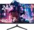 Gaming PC & Gaming Monitors – Z-Edge Gaming Monitor 24.5 Inch 240Hz 1ms MPRT Full HD 1080P 16:9 LED Screen VA Panel, 350cd/m² Brightness, FreeSync HDR10, DisplayPort1.4 & HDMI2.0, Supports VESA 100 x 100 mm