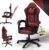 Gaming Chairs – Juskys Gaming Chair – PC Chair & Office Chair in One, Ergonomic, Adjustable Backrest, Height Adjustable, Faux Leather Gaming Chair Bordeaux/Black