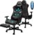 Gaming Chairs – Douxlife Gaming Chair with 7 Point Massage, Footrest, Ergonomic Office Chair, 90-175° Backrest Adjustable, Adjustable 2D Armrest, PC Gamer Chair, Desk Chair, 180 kg, Jet Black