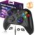 Gaming Consoles & Controllers – Kabelgebundener Xbox Controller für PC,Xbox Series X,S,One,PS4,Switch,Offiziell Alternativen,Gamepad mit ALPS Joystick (kein Stick-Drift),TURBO,1000Hz Polling Rate,2.5m Anti-Tension Kabel,Schwarz