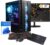 dcl24 Gaming PC Set komplett AMD Ryzen 5 7500F, RTX4060 8GB – 1000GB SSD, 32GB DDR5, Gamer PC mit 6×3.6 GHz, WLAN, 27″ Monitor, Windows 11 Pro