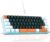 Gaming Tastatur & Maus – Snpurdiri 60% Percent Gaming Keyboard Wired, RGB LED Lighting, Mechanical Feel Keyboard Mini Small Ergonomic, Compact, Office Keyboard for PC (63 White/Black/Orange)