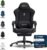 Gaming Chairs – Dowinx Gaming Chair, Height-Adjustable Massage Lumbar Cushion, Ergonomic, Soft Microfibre Velour, Thickened Seat Padding, Headrest and Footrest Included, 155° Tilt, Black