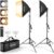Streaming-Equipment – NEEWER 24 x 24 inch Softbox Lighting Set with Tripod Stands, Pack of 2, 45 W Two-Tone 2.4G LED Bulbs, 10 Channels, 2900K-7000K, 1400Lux/m, CRI95, 20 m Remote Control, Photography Continuous Light Kit