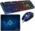 Gaming Tastatur & Maus – Raptor Gaming Keyboard and Mouse Set with Large Mouse Pad Rainbow LED USB Cable Desktop Combo UK Layout for PC Laptop PS4 Xbox One Black
