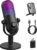 Gaming PC & Laptops – USB Microphone PC Gaming RGB: Microphone PC Black – Gaming Accessories PS4 & PS5 – Gaming Mic with Mute & Gain & Echo – Gaming Gadgets Laptop for Windows & Mac – Podcast Microphone for Youtube & Streaming