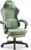 Gaming Chairs – Dowinx Gaming Chair Fabric with Spring Cushion, Massage Lumbar Support, Office Chair with Footrest for Adults, Ergonomic Gaming Armchair, Large and High for Office Gaming, 135 kg, Green