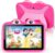 Kinder Tablet 10 Zoll Android Tablet für Kinder ab dem Grundschulalter mit WiFi 6 Dual Kamera IPS Display Quad Core Widevine L1 64GB GMS Certified Kids Tablet mit Kindersicherung und dünne Hülle, Rosa