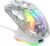 ATTACK SHARK X2 Pro Kabellose Gaming Maus mit Charging Station, Leise Maus Tri-Mode(BT5.0/2.4G Wireless/Typ-C), 4000 DPI RGB Bluetooth Maus Wiederaufladbare, Transparente Schale, für PC/MAC, Weiß