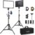 Streaming-Equipment – RALENO LED Video Light, Pack of 2, 192 LED Soft Video Streaming Light with 180 cm Tripod, Mobile Phone Holder, 8000 mAh Battery, 2500-6500 K, 0-100% Dimmable Photo Light CRI95 for YouTube, TikTok Photography, Video Lighting