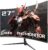 CRUA Curved Gaming-Monitor 27 Zoll 280Hz, FHD 1080P 1800R PC-Monitor, 1 ms GTG mit FreeSync, geringe Bewegungsunschärfe, Augenschutz, VESA, DisplayPort, HDMI, schwarz