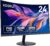 Gaming PC & Gaming Monitors – KOORUI Curved Monitor – 23.6 Inch (61 cm) FHD Curved Computer Monitor, VA Panel, 60 Hz, 1800R Curvature, Tilt Adjustment, Eye Care, HDMI, VGA Gaming Monitor, Black 24N5C