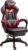 Gaming Chairs – Vinsetto Ergonomic Office Chair, Gaming Chair, Swivel Chair with Retractable Footrest and Adjustable Back Foam + PU Leather + Metal, Black + Red, 65 x 70 x 118.5-128.5 cm